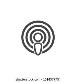 Podcast vector icon template color editable. Podcast vector symbol vector sign isolated on white background.