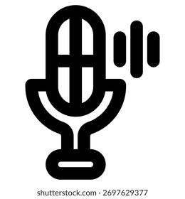 Icono de línea de Vector de podcast en negrita