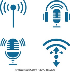 podcast vector logo icon designs