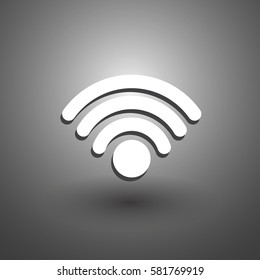 Podcast vector web icon. Wifi sign