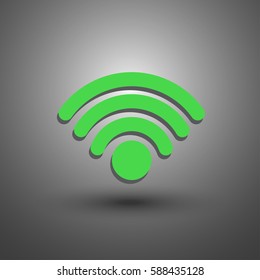 Podcast vector web icon. Wifi sign