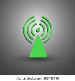 Podcast vector web icon. Wifi sign