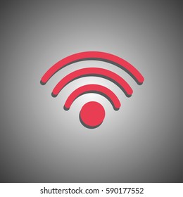 Podcast vector web icon. Wifi sign