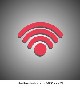 Podcast vector web icon. Wifi sign