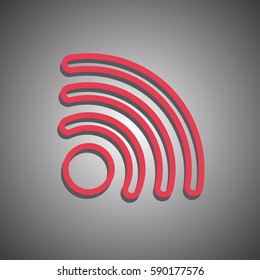 Podcast vector web icon. Wifi sign