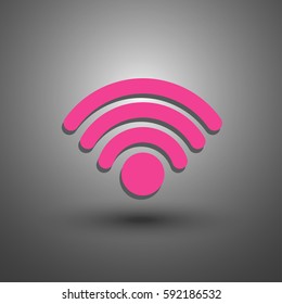 Podcast vector web icon. Wifi sign