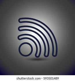 Podcast vector web icon. Wifi sign
