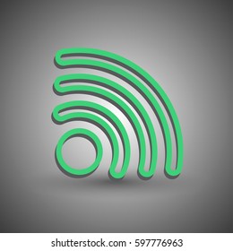 Podcast vector web icon. Wifi sign