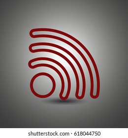 Podcast vector web icon. Wifi sign