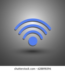 Podcast vector web icon. Wifi sign