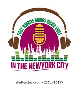 Podcast Vibes Best And Trendy Unique Colorful Custom Vector Tshirt Design Illustration