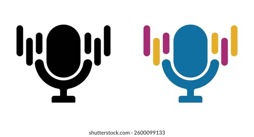Podcast web vector icons set