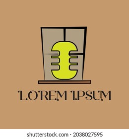 Logo des Podcast-Fensters in Vektorgrafik, nützlich für Ihren Podcast