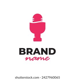 podcast wine logo, podcast logo with wine, wine bottle logo, podcast logo template