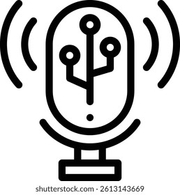 podcaster icon. Thin Linear Style Design Isolated On White Background