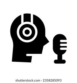 podcaster solid icon illustration vector graphic