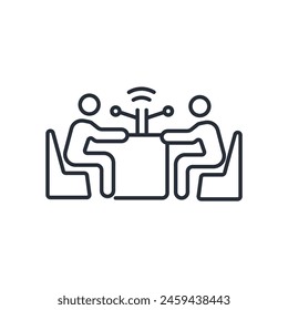 podcasting icon. vector.Editable stroke.linear style sign for use web design,logo.Symbol illustration.
