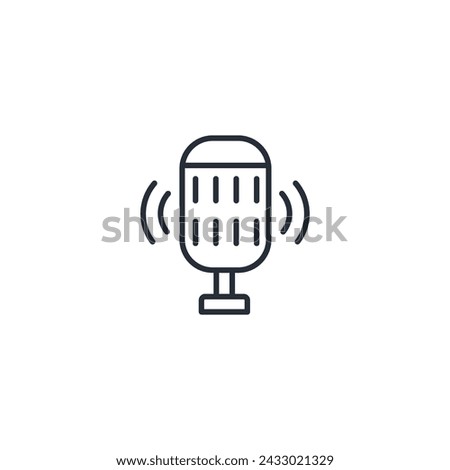 podcasting icon. vector.Editable stroke.linear style sign for use web design,logo.Symbol illustration.