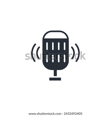 podcasting icon. vector.Editable stroke.linear style sign for use web design,logo.Symbol illustration.