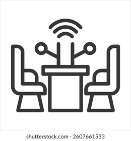 Podcasting Outline Icon Vector Illustration