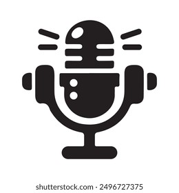 Icono de Vector de Ilustración vectorial de Podcasting