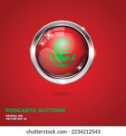 Podcasts 3D-Buttons Weihnachtsausgabe