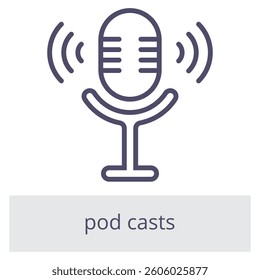 Podcasts Element For Design Graphic