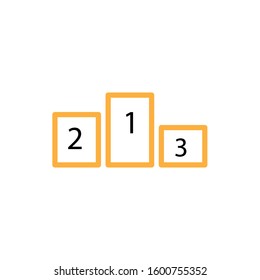Poddium icon. Line and two colour design template