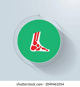Podiatric surgery recovery icon vector design