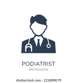 Podiatrist icon. Trendy flat vector Podiatrist icon on white background from Professions collection, vector illustration can be use for web and mobile, eps10
