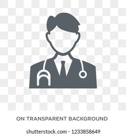 Podiatrist icon. Trendy flat vector Podiatrist icon on transparent background from Professions collection. 