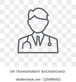Podiatrist icon. Trendy flat vector Podiatrist icon on transparent background from Professions collection. High quality filled Podiatrist symbol use for web and mobile