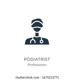 Podiatrist icon vector. Trendy flat podiatrist icon from professions collection isolated on white background. Vector illustration can be used for web and mobile graphic design, logo, eps10