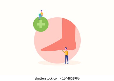 podiatrist illustration concept for web landing page template, banner, flyer and presentation