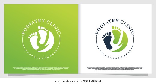 Podiatrist logo with creative element style Premium Vector part 3
