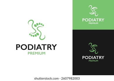 Podiatry care logo design template vector symbol illustration