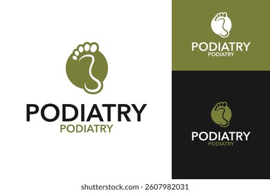 Podiatry care logo design template vector symbol illustration