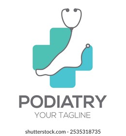 Modelo de logotipo dos pés da clínica Podiatry