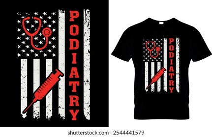 podiatry- doctor t shirt design template