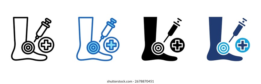 Ícone do Podiatry Ilustração de vetor de vários estilos
