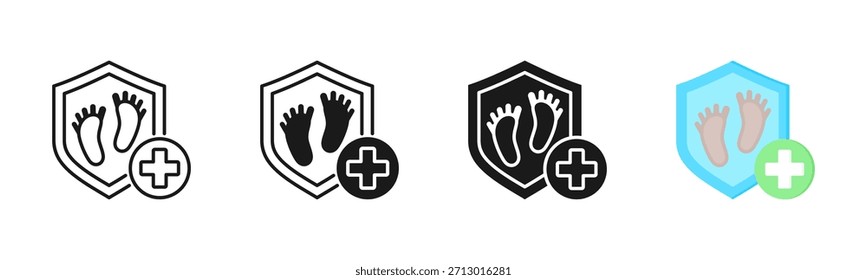Podiatrisches Symbol, Multi-Styles-Symbolsatz