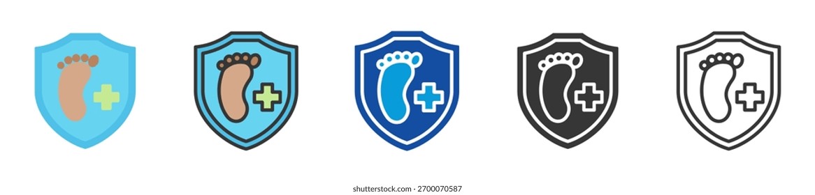 ícone podiatry conjunto multi estilo coleção vários