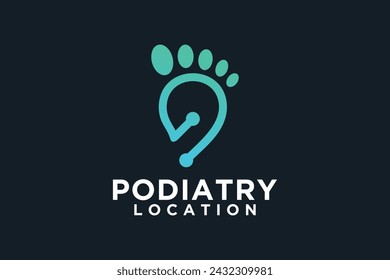 Podiatry Lage Logo Design einzigartig mit modernem Stil