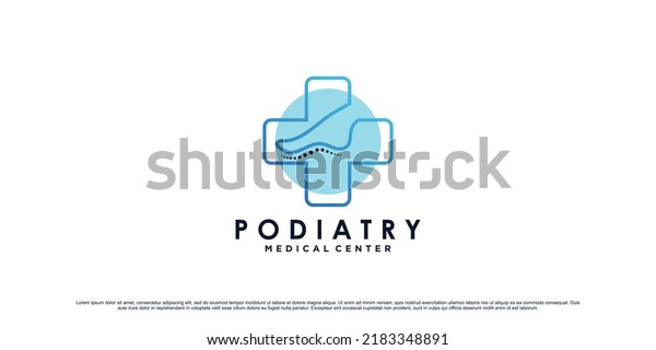 Podiatry Logo Design Medical Clinic Center: เวกเตอร์สต็อก (ปลอดค่า ...