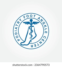 podiatry logo design vector icon symbol template