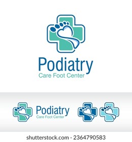 podiatry logo design vector icon symbol template