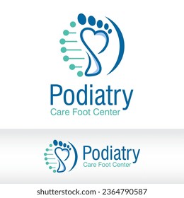 podiatry logo design vector icon symbol template