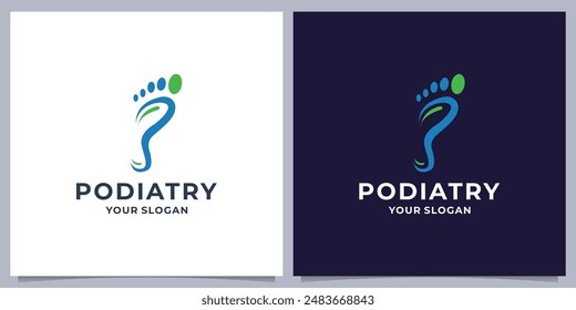 podiatry logo design vector icon symbol template
