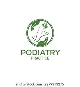 PODIATRY PEDICURE FOOT CARE VECTOR LOGO