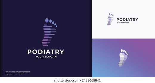 podiatry tech vector logo template. Suitable for business, nature, health and medical company.